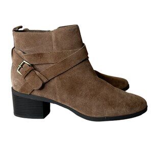 Anne Klein Javen Suede Leather Booties Size 9.5